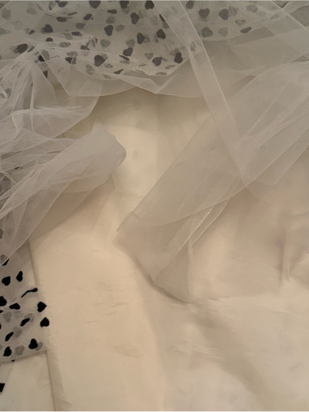 A New Day White & Black Heart Tulle Skirt XXL - Picture 5 of 6